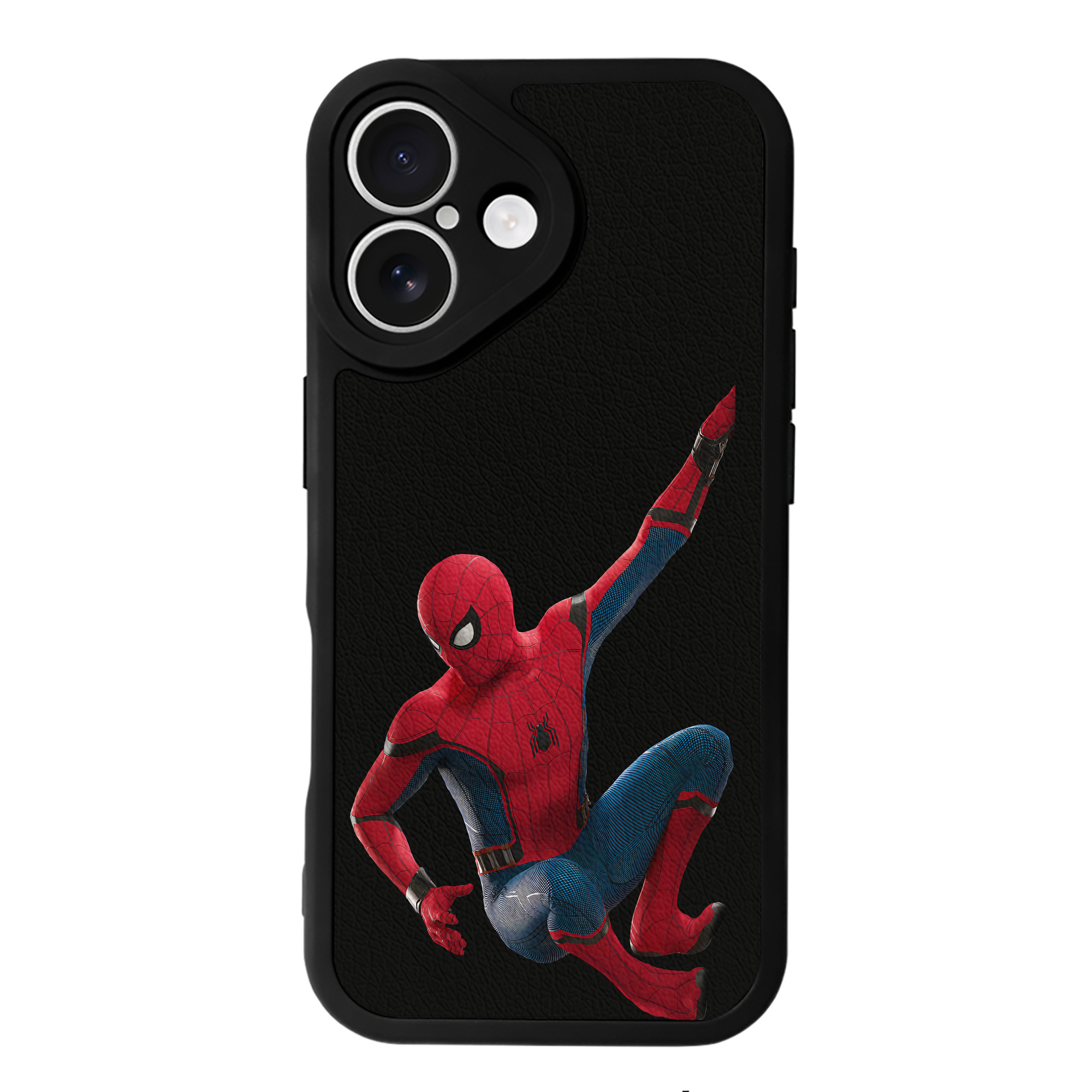 Spider Man スパイダーマン 【iPhone 16シリーズ対応】シリコンスマホケース（レザー調） 材質：シリコン